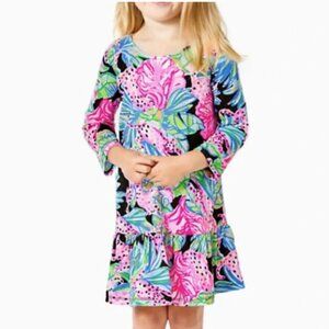 Lilly Pulitzer Girls Jena Dress in Onyx Jaguar Jungle sizes Large and XL NWT